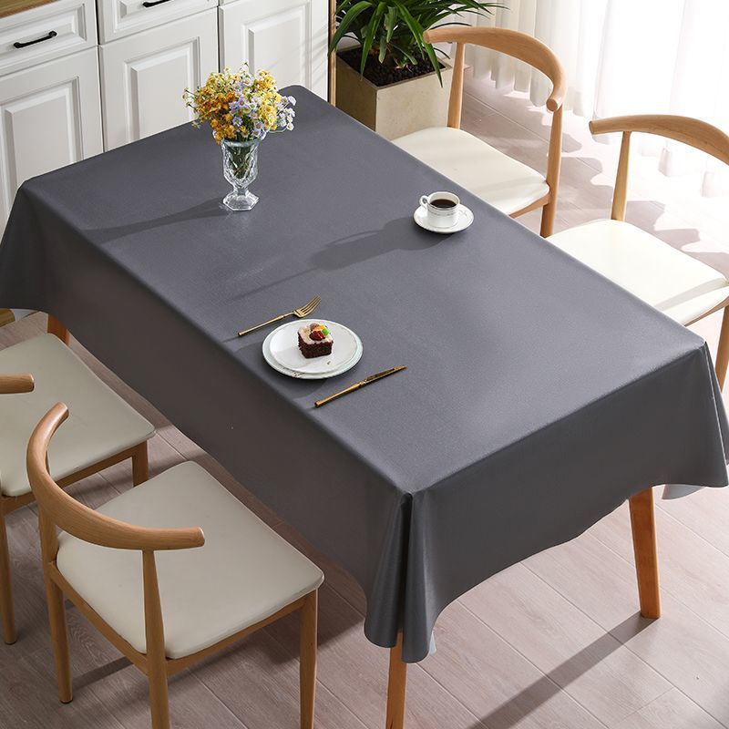 YL-38601 Custom Solid Color Tablecloth Wholesale Waterproof Oil-proof Heat-proof Wash-free Tablecloth Coffee Table Cloth INS Style Hotel Tablecloth