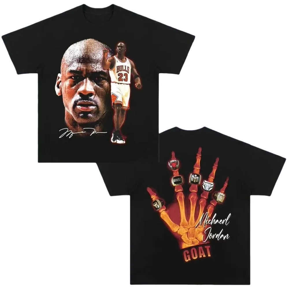 Michael Basketball Tshirt Unisex Iconic Print Streetwear Oversized Fan Shirt Daily Style Soft Fabric Trendy Daily Apparel H260506
