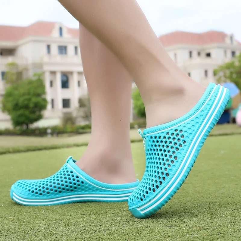 YRZL Men Shoes Beach Slippers Unisex Hollow Out Casual Women Beach Sandal Flip Flops Shoes Non-slip Size 36-45 Mens Slippers 260625 - view 3
