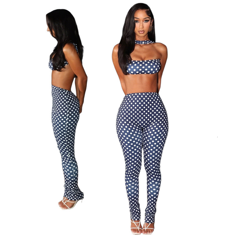 2026 AutumnWinter Fashion Sexy Girl Sleeveless Creative Tube Top Tight Backless Pants Set 260318