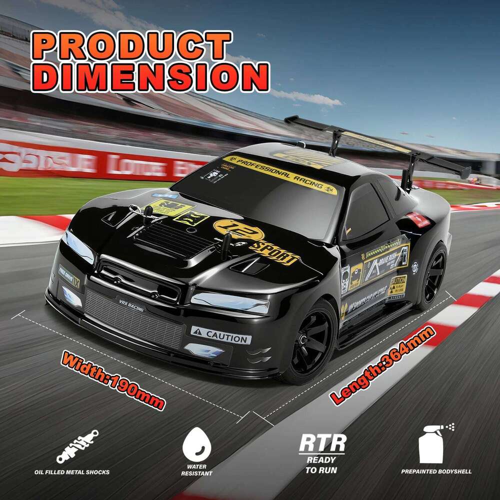 VRX Racing RH1004 N2 1/10 Scale Nitro Powered RC Car, 4WD Two Speed On-Road Touring Vehicle, High Performance Remote Control Car 26Y0506