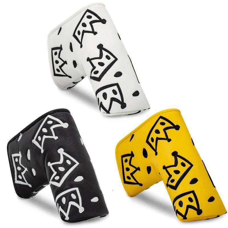 Golf with Cheese Crown Design - Durable Putter Cover, PU Material, Fashionable Pattern Cover 26Y0506
