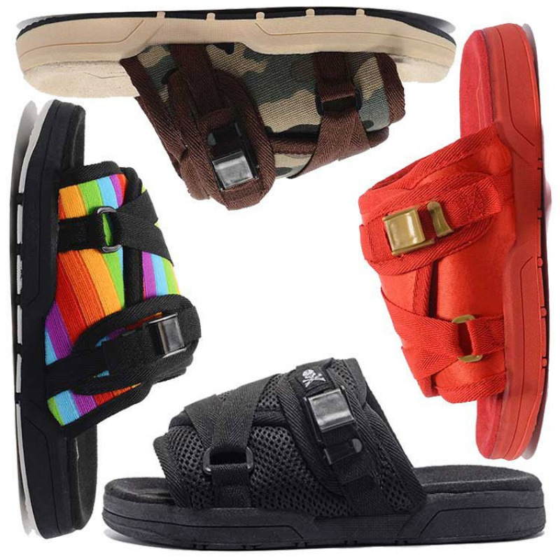 Slippers Style Men's Casual Canvas Summer Outdoor Couples Beach Flip Flops Men Shoes