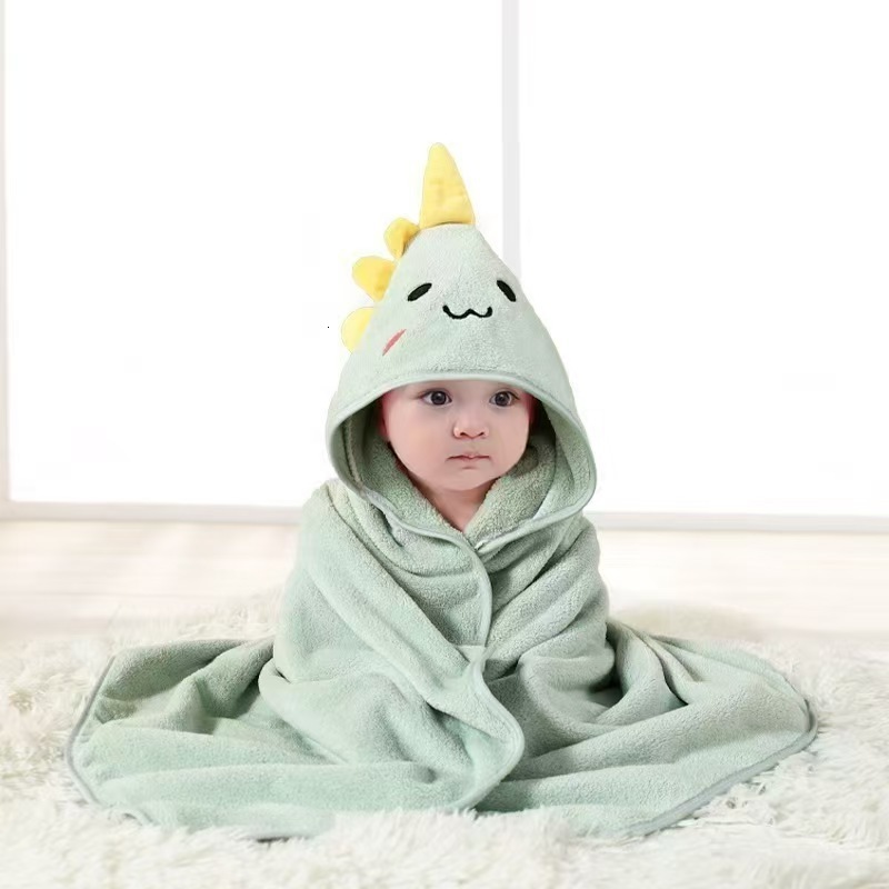 MICHLEY Unisex Cute Hooded Bath Baby Towel Hood born White Bathrobe Shower For Kids Boy Girls Animal Face Infant Blanket 0-9T 260415