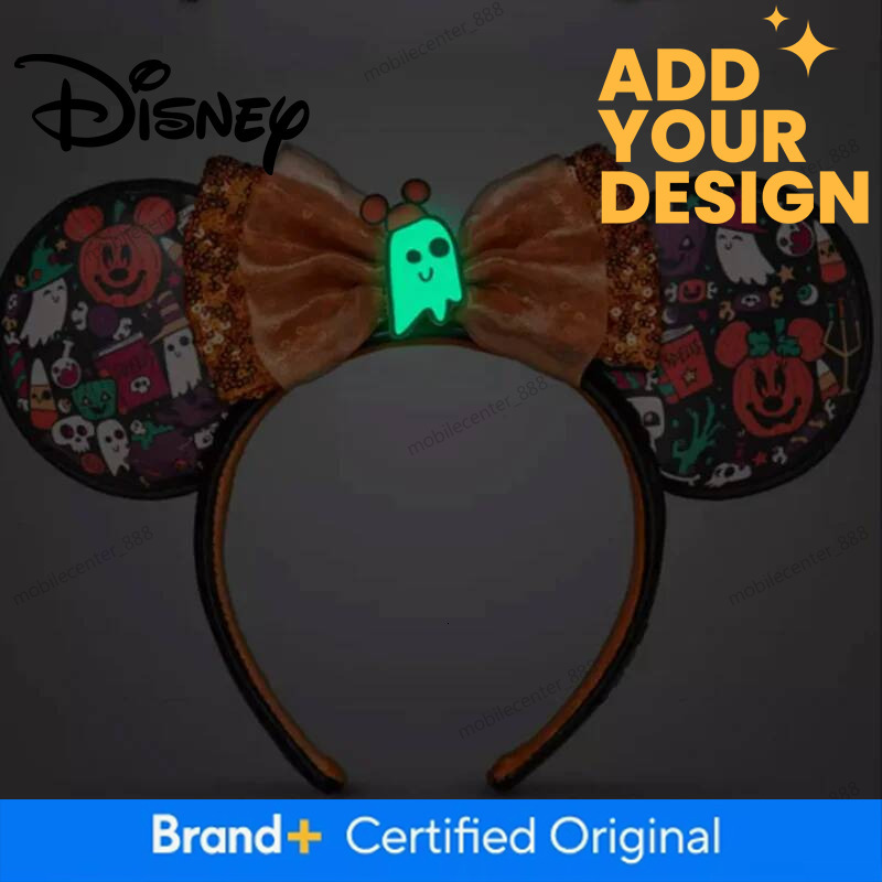 Designer Disney Disney Minnie Mickey Ears Headband Holiday Party Sequins Headdress Bows EARS COSTUME Headband Cosplay Plush Adult/Kids Gift Luxury - view 4