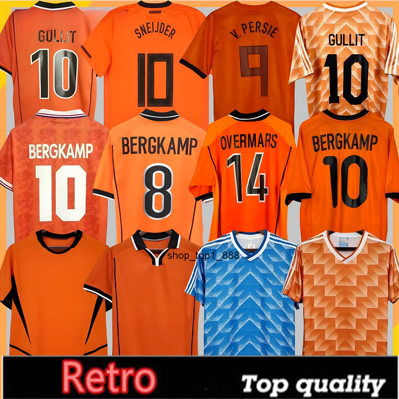 88 Netherlands Retro Soccer Jerseys Van Basten SNEIJDER 1974 1984 1997 1998 1994 2002 BERGKAMP 96 97 98 02 Gullit Rijkaard DAVIDS football shirt kids 