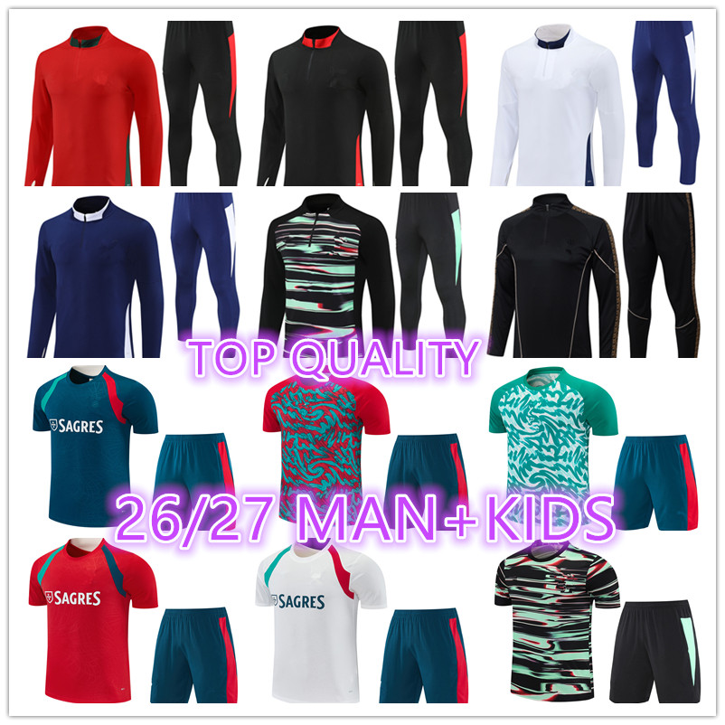 2026 27 portugals JOAO FELIX Portugal soccer tracksuit 2025 Portuguese football training suit BERNARDO BRUNO FERNANDES RoNalDo kits kids equipment