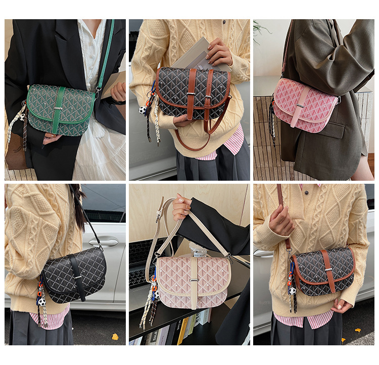 New stylish crossbody bag, high-end ladies handbag, retro designer bag, simple casual shoulder bag, European and American luxury small handbag, undera