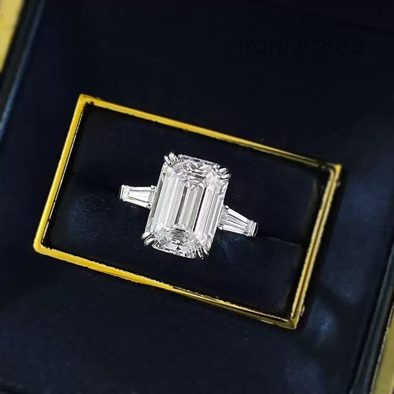 4CT 5CT High Quality Three Stone Lab Created Diamond Ring Custom 14k 18k Gold IGI Certified Lab Grown Diamond Rings for Women