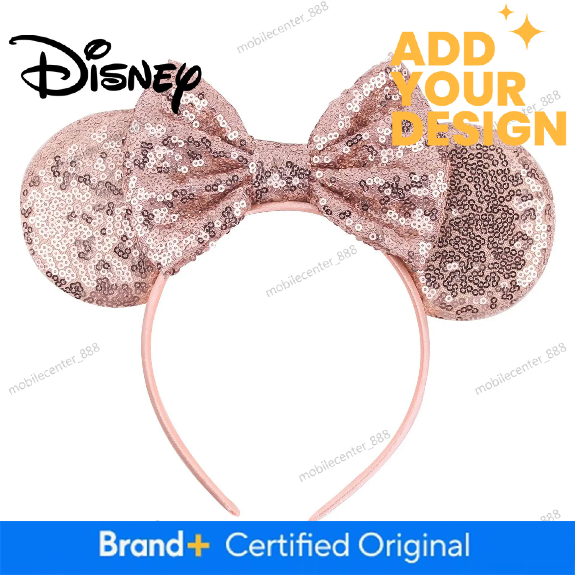 Designer Disney Disney Leopard Print Headband Mickey Mouse Ears Headbands For Girls Kid Women Party Sequins Bow Hair Accessories Adult Hairbands Luxur