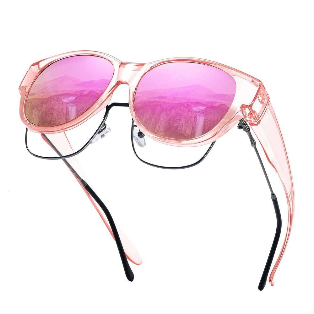 Fit Glasses for Women Polarized, Trendy Sunglasses Wear Over Glasses, UV Protection 1 Pack 26W0505