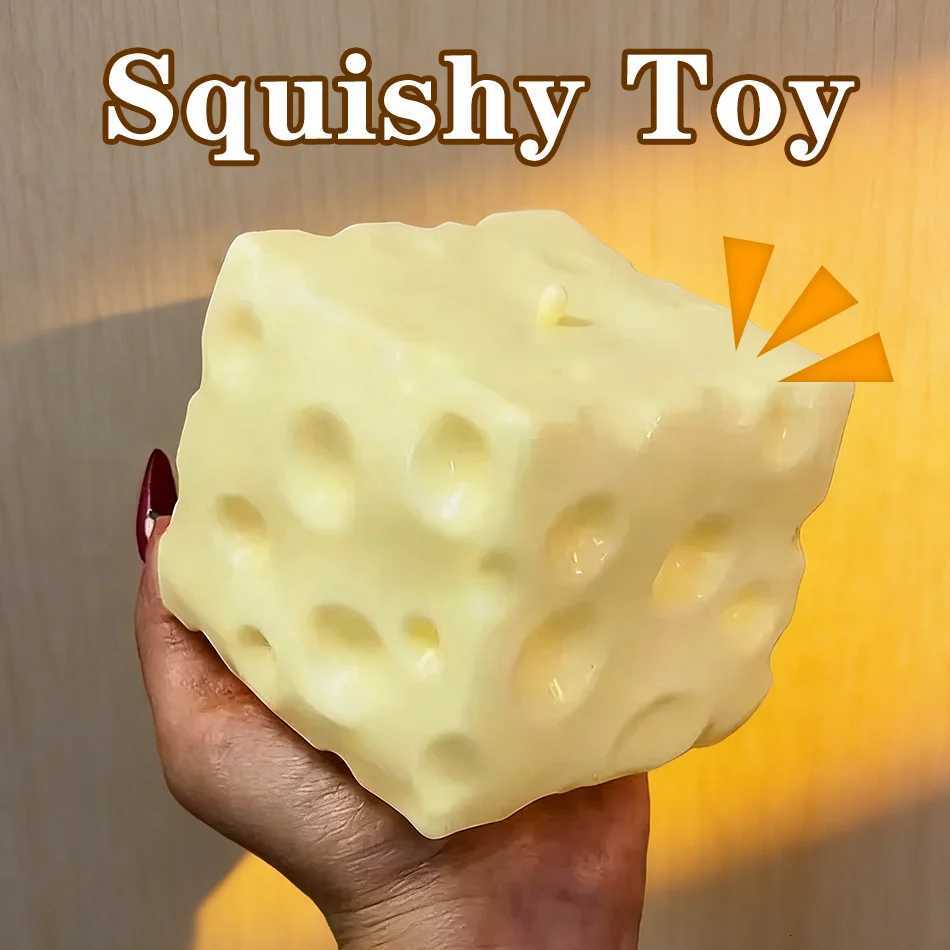 Squeeze Toy Gift Giant Cheese Squishy Toy Extra Large Cheese Squishy Slow Rebound Shapeable Stress Relief Ball H260506