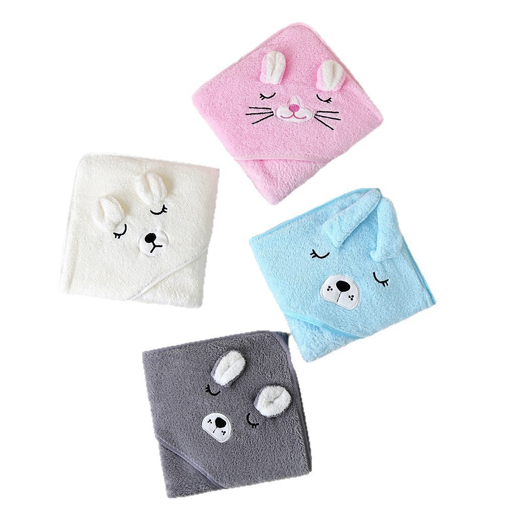MICHLEY Unisex Cute Hooded Bath Baby Towel Hood born White Bathrobe Shower For Kids Boy Girls Animal Face Infant Blanket 0-9T 260415