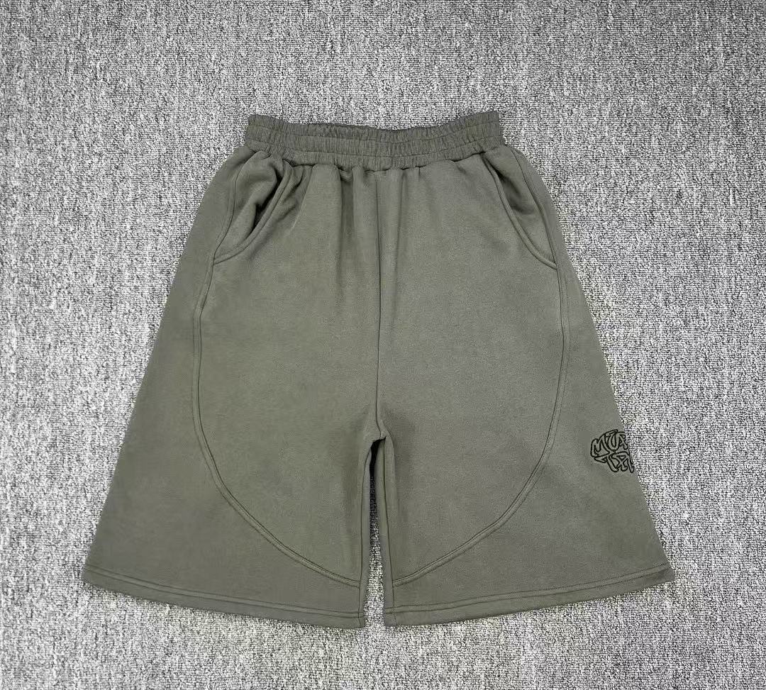 Men's Shorts Black and White Color-block Embroidered Hip-hop Shorts, Cotton Breathable Y2K Knee-length Shorts