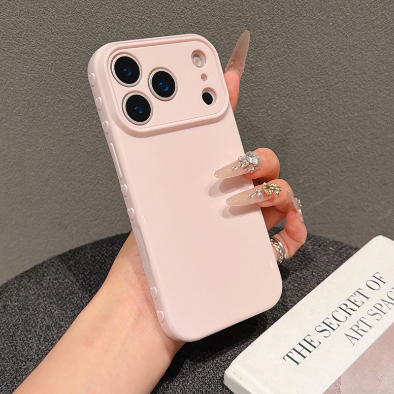 Heart Love Soft TPU Cases For Iphone 17 Pro Max 16 Plus 15 14 13 12 11 Iphone17 Candy Bling Lover Silicone Fine Hole Mobile Phone Back Cover Skin Fact