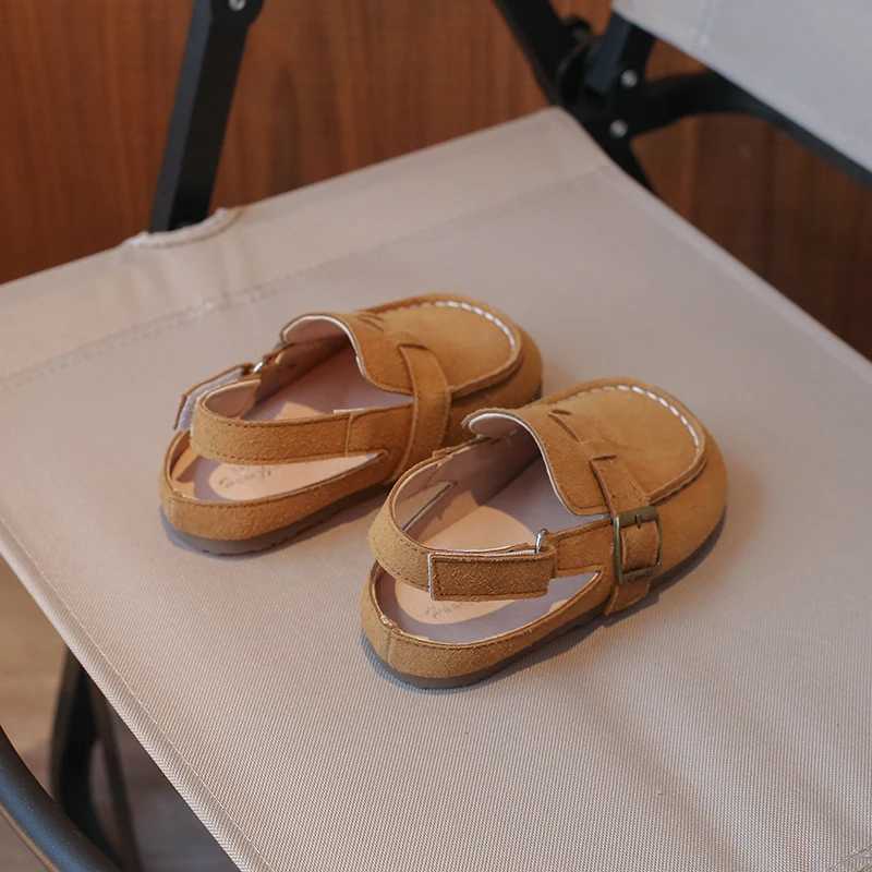 New Girls Clogs Slippers Cork Suede Leather Princess Sandal Outdoor Comfort Fashion Students Mules Shoes INS Slingbacks J03221T260507 - view 5