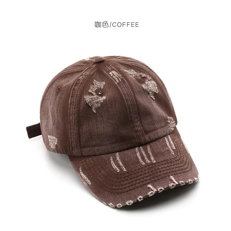 Women outdoor travel baseball cap Vintage unisex male sports hat Ripped Distressed hat Adjustable Trucker caps TL001 260507