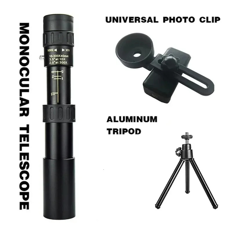 10300x40 Zoom Telescope HD 4K Portable Strong Binoculars Long Range Professional Monocular BAK4Prisms For Hunting Camping 260506