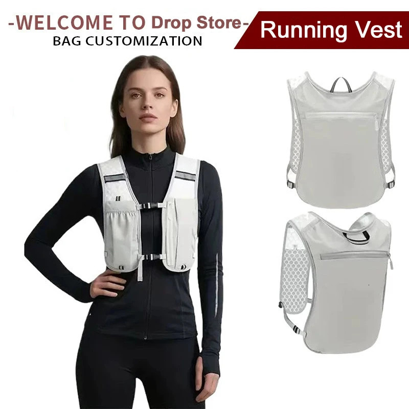 Breathable Hydration Vest Ultra-light Multiple Pocket Cycling Running Jogging Marathon Backpack Water Pack Backpack Climbing Bag 260506