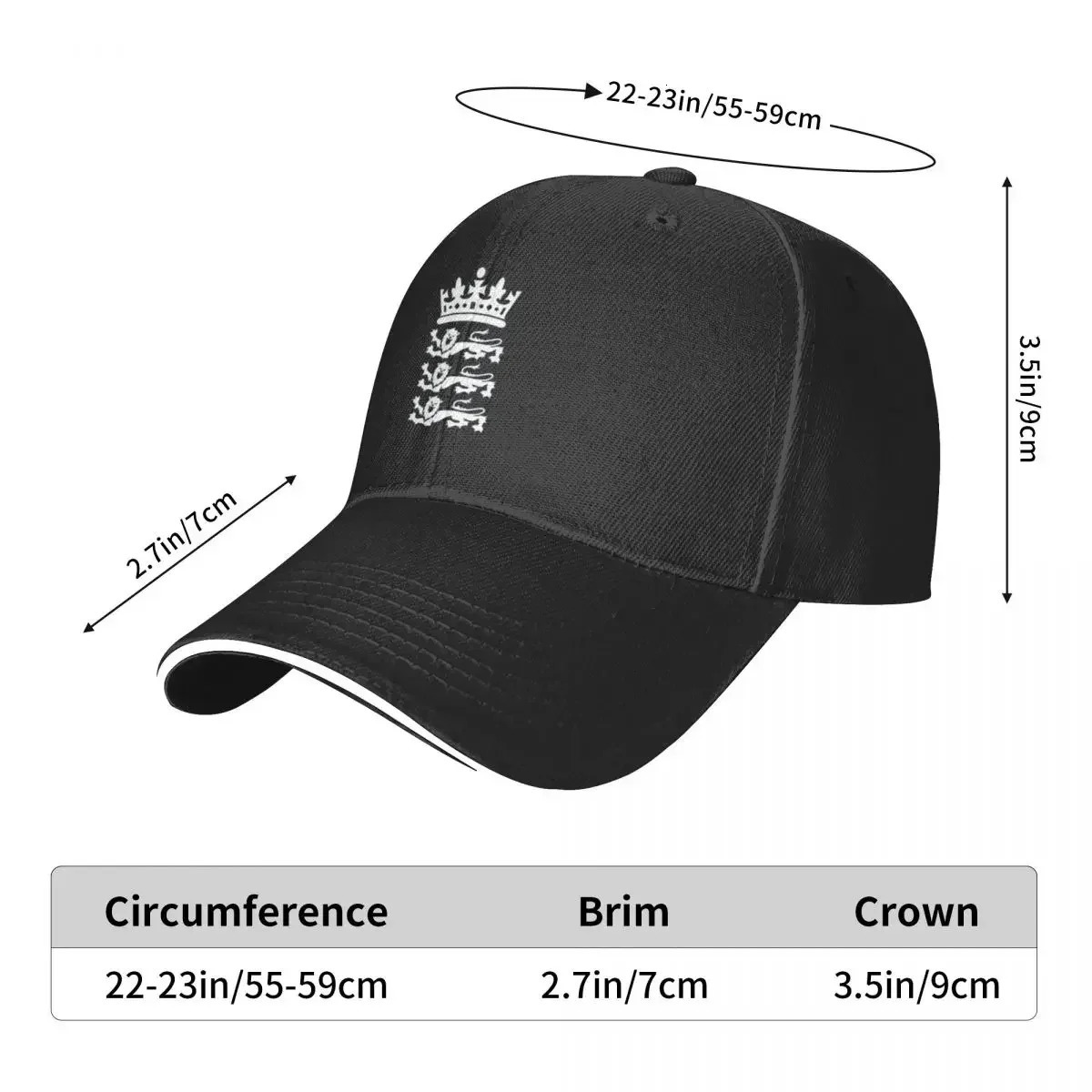 England Cricket Team Baseball Cap Snap Back Hat Sunhat Sports Caps Sun Cap For Women Mens 260507