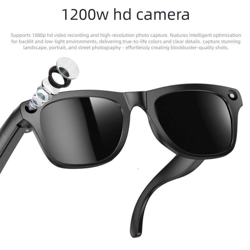 Famous Brand AI Smart Glasses With W Pixels Multi Functional For Photo Video Recording Translation Recognition Call Voice Control And Color Changing C