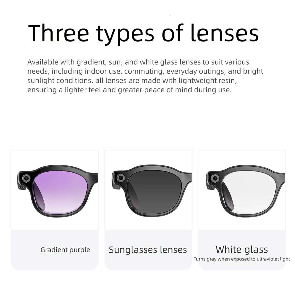 Famous Brand Million Pixels Pairs Of Lenses Wireless Charging AI Smart Glasses For Photo And Video Recording Bluetooth Calling Large Model CKS
