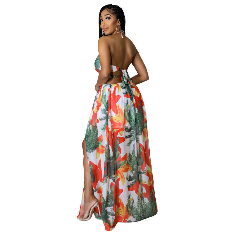 Casual Dresses Women High Waist Summer Dress Fashion Sundresses Women Floral Print Dress Maix Dresses robe fille 230413
