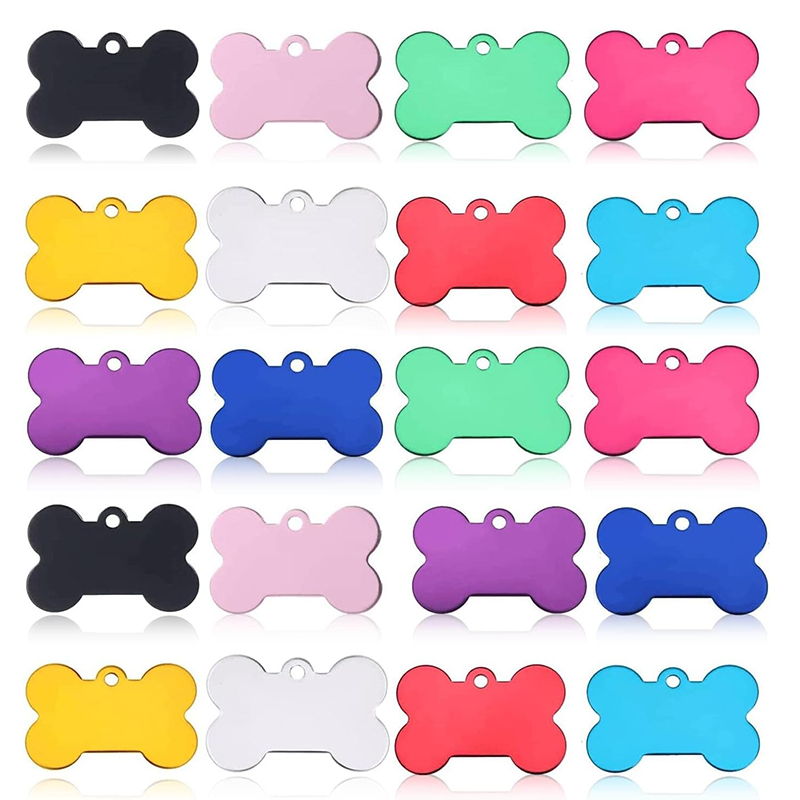DIY ID Card Pet Metal Aluminum Alloy Pet Tags Durable Easy To Use Dog Cat Tags