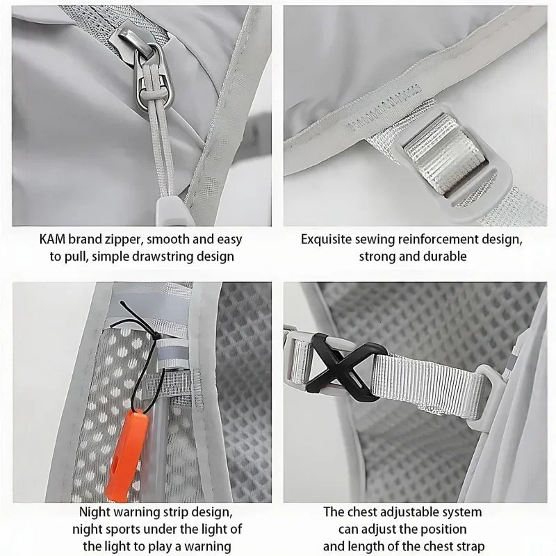 Breathable Hydration Vest Ultra-light Multiple Pocket Cycling Running Jogging Marathon Backpack Water Pack Backpack Climbing Bag 260506