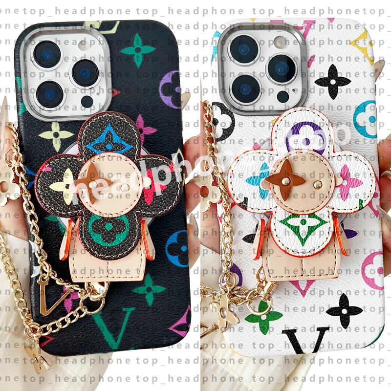 iPhone 17Pro Max Luxury Women Chain Crossbody Bag Designer Phone Case For Apple iPhone 16 Pro Max 15 14 13 Chains Card holder Leather Wallet Phone Case Scarves Lanyard