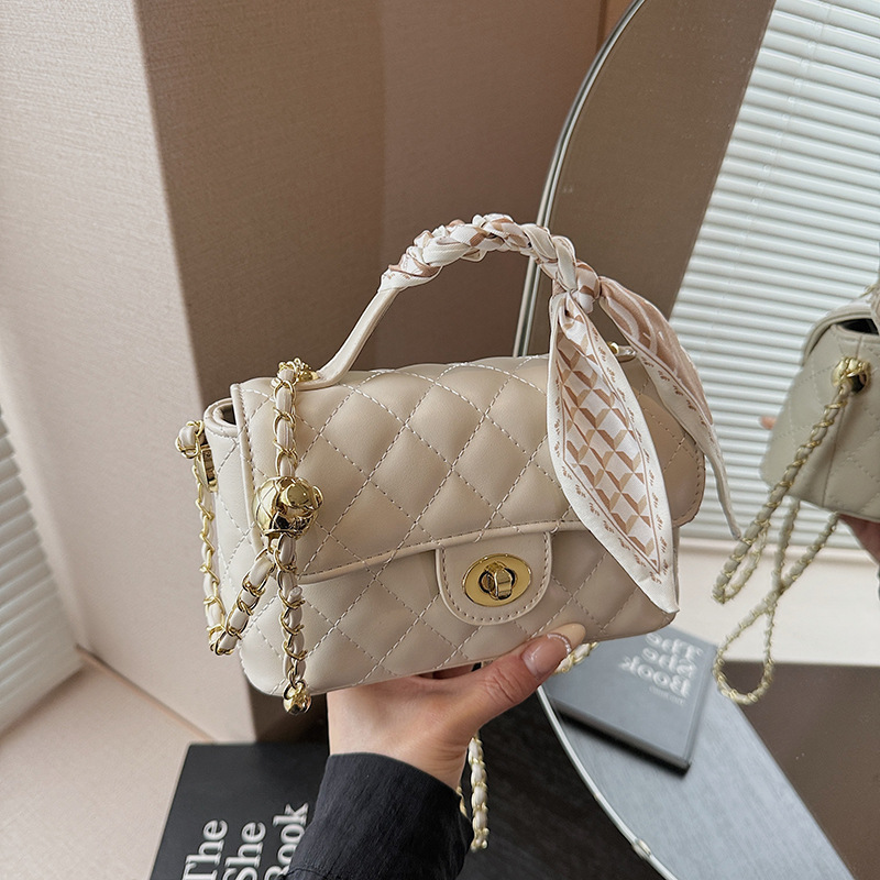 designer bag 2026 Summer New Women's Embroidered Quilted Chain Bag, Minimalist Shoulder Crossbody Handbag free shipping