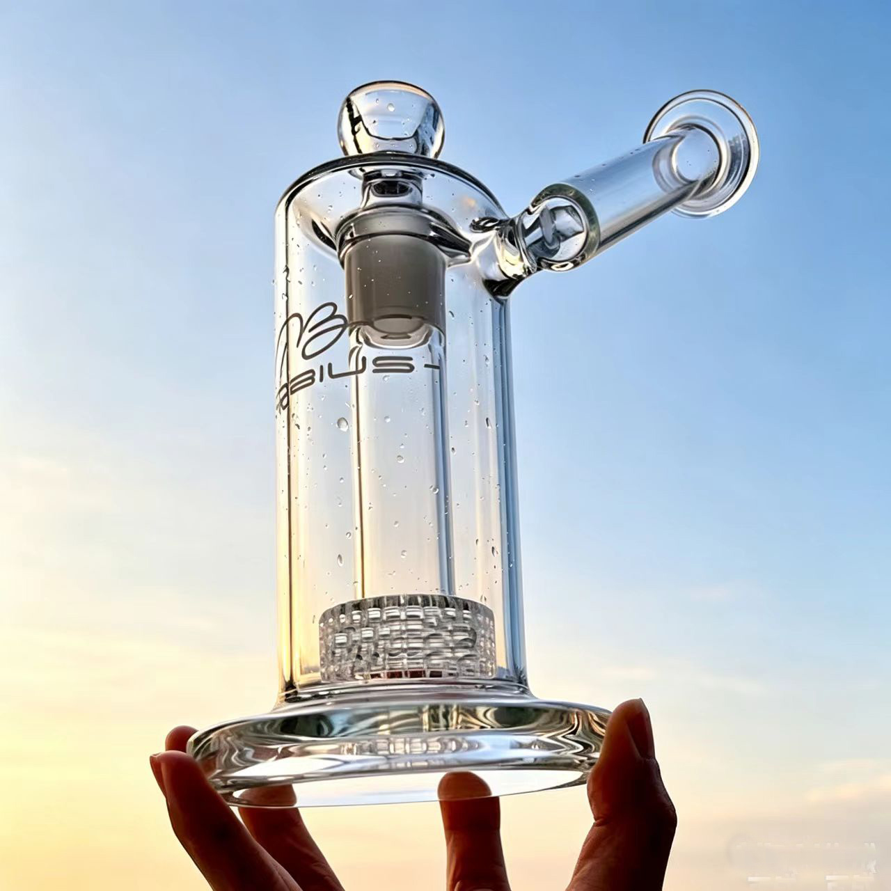 Mobius Matrix Perc Glass bong Hookahs Shisha Water Pipe Bubbler percolator Water Bongs Recycler smoking Accessdory 18mm Bowl