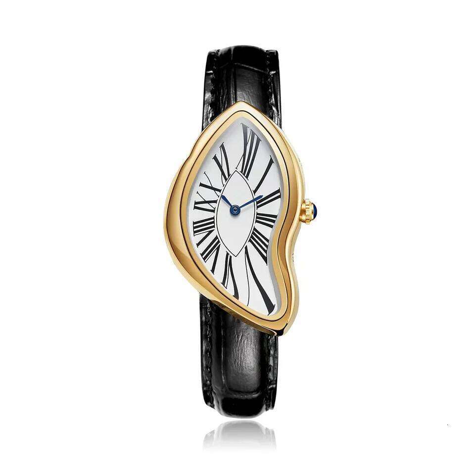 New Alien Crash Melt Twist Y2K Watches for Men and Women Fashion Leather Strap Waterproof Quartz Wristwatches Gift Drop Shipping 26H0507