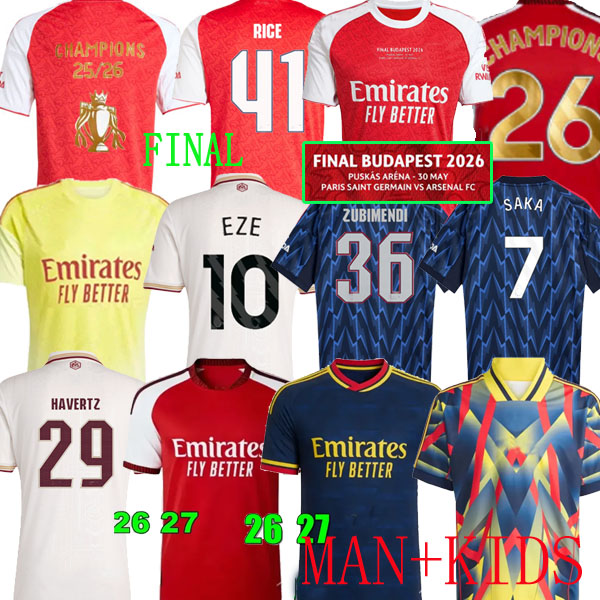 26 27 Arsenaljersey kit Arsenally jersey football tops Soccer Jerseys vintage SAKA GYOKERES EZE ODEGAARD RICE MADUEKE MARTINELLI BERGKAMP HENRY retro kids Shirt