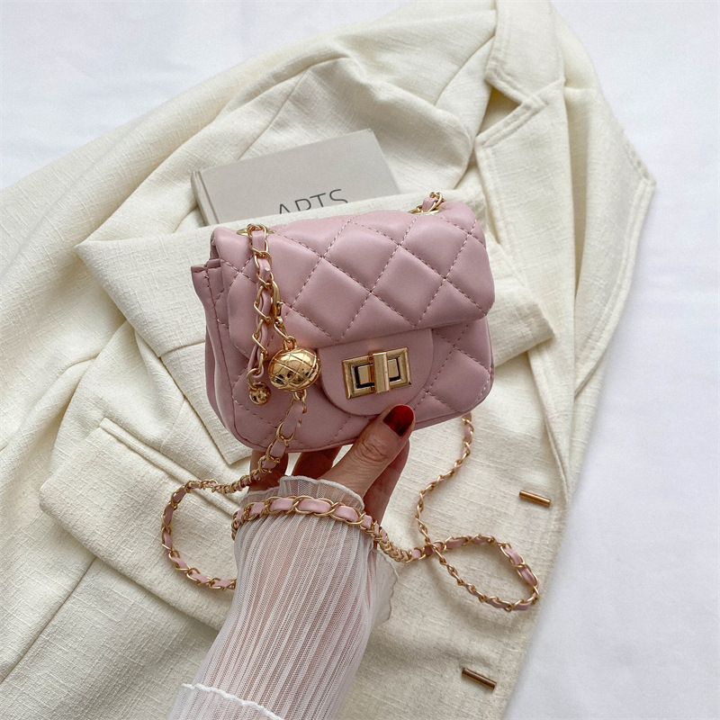 free shipping 2026 New Women's Quilted Chain Small Bag, Fashion Textured Mini Square Purse, Unique Design Versatile Shoulder Crossbody Bag