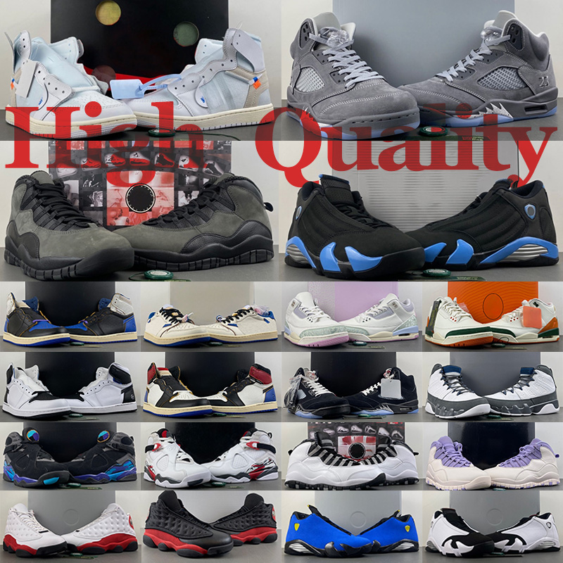 real carbon fiber designer basketball shoes high quality Wolf Grey 5s Nigel Sylvester 1 8s Bugs Bunny 10s Shadow 9s Flint Grey women mens trainers sneakers with box