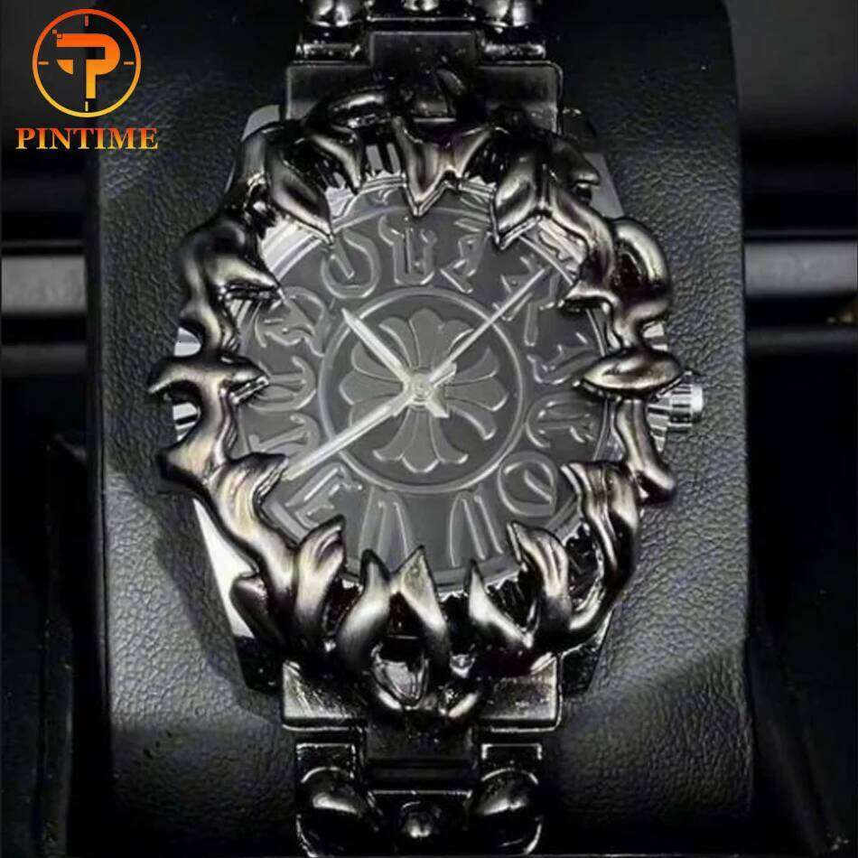 2026 New Men Quartz Gothic Cross Claw Design Y2K Retro Hip Hop Metal Dissolved Bracelet Wristwatch Unique Male Watch 26H0507