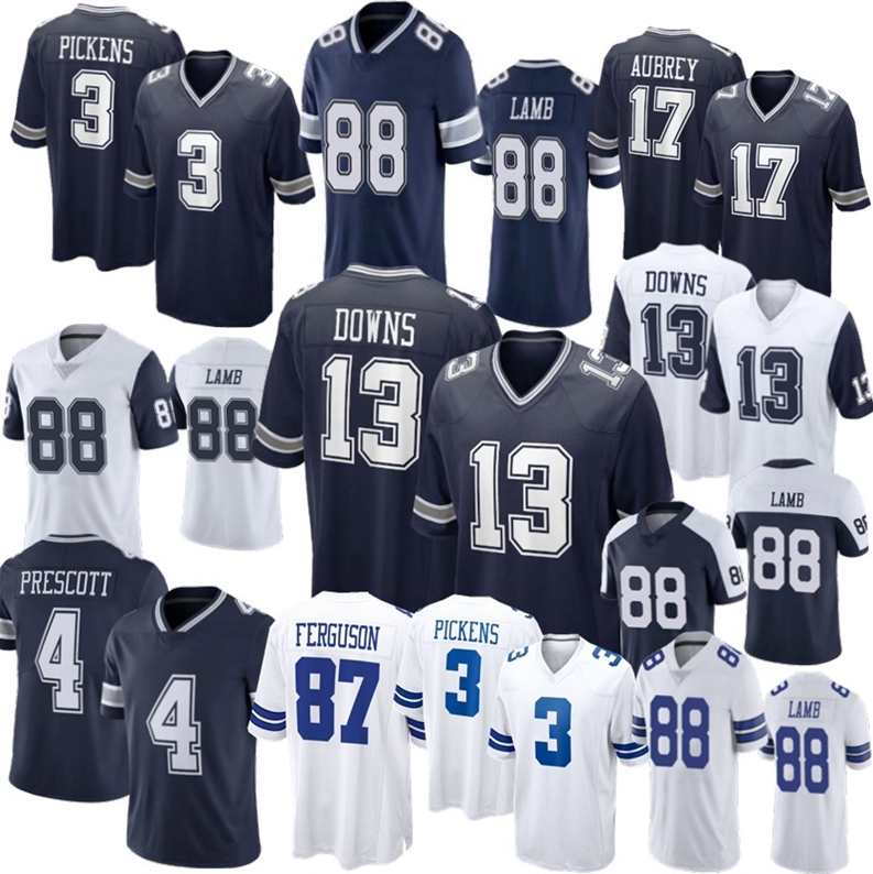 13 Caleb Downs George Pickens CowboysS jersey DeMarvion Overshown CeeDee Lamb Brandon Aubrey Jake Ferguson Dak Prescott Football Jerseys