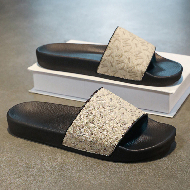 Men Slipper Check Slides for Men Women Sliders Sandals Outdoor leisure Vintage Printing Tartan Slide Slippers Summer Beach Sandals Embossed Slide
