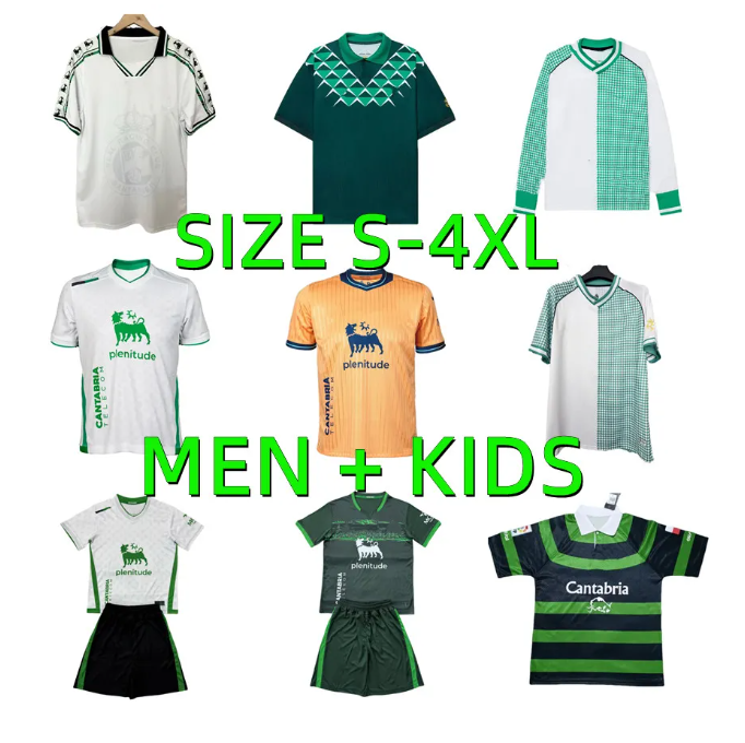 25 26 Racing de Santander Soccer Jerseys 2025 2026 ANDRES ARANA VICENTE SULEIMAN RODRIGUEZ KARRIKABURU Retro 1999 2001 men kids Football Shirts