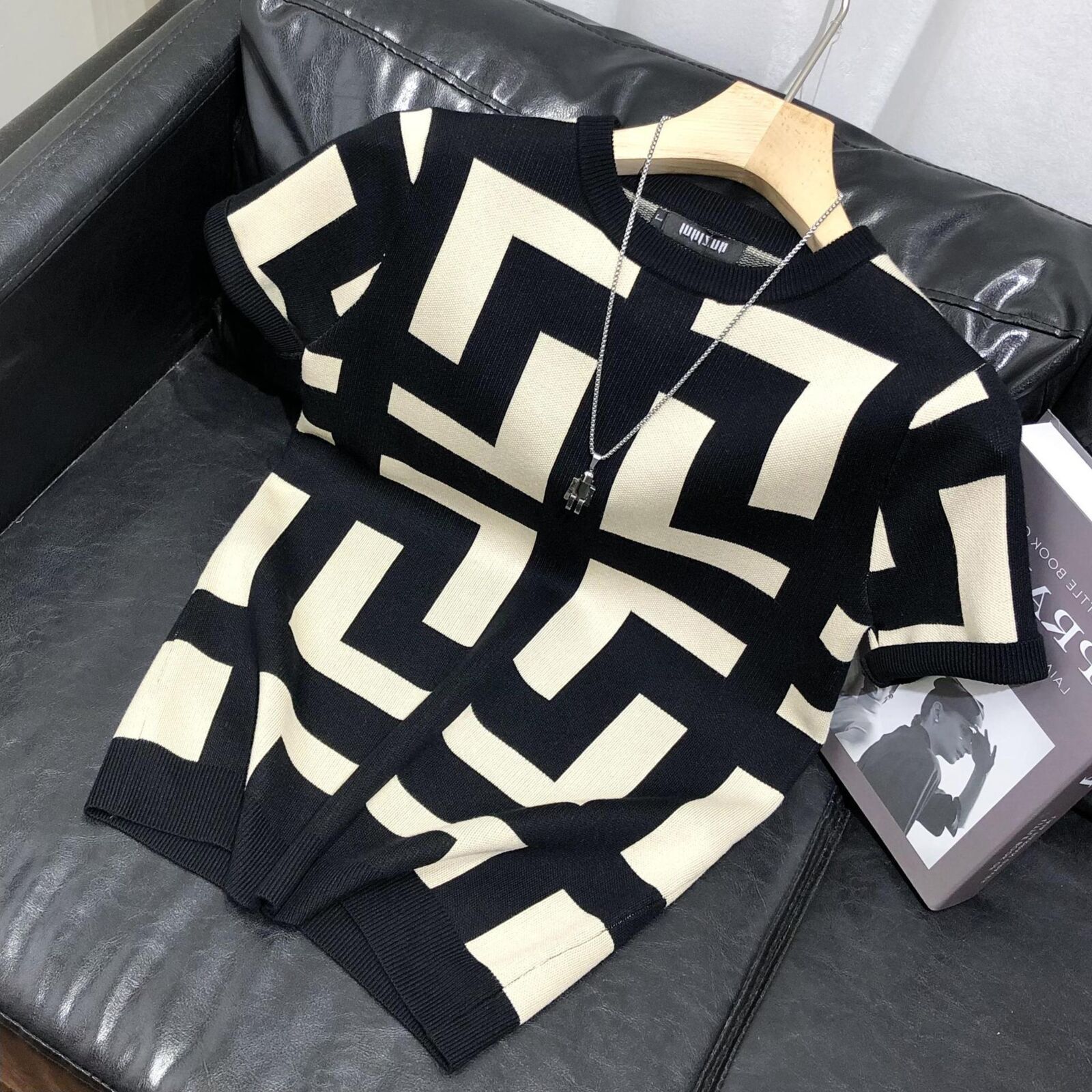 Men's T-Shirts Men's Tees Polos Faionable Retro Dyeing Round Pure Cotton Print T-irt Youth Casual Summer Top Trendy Home Casual Men's C