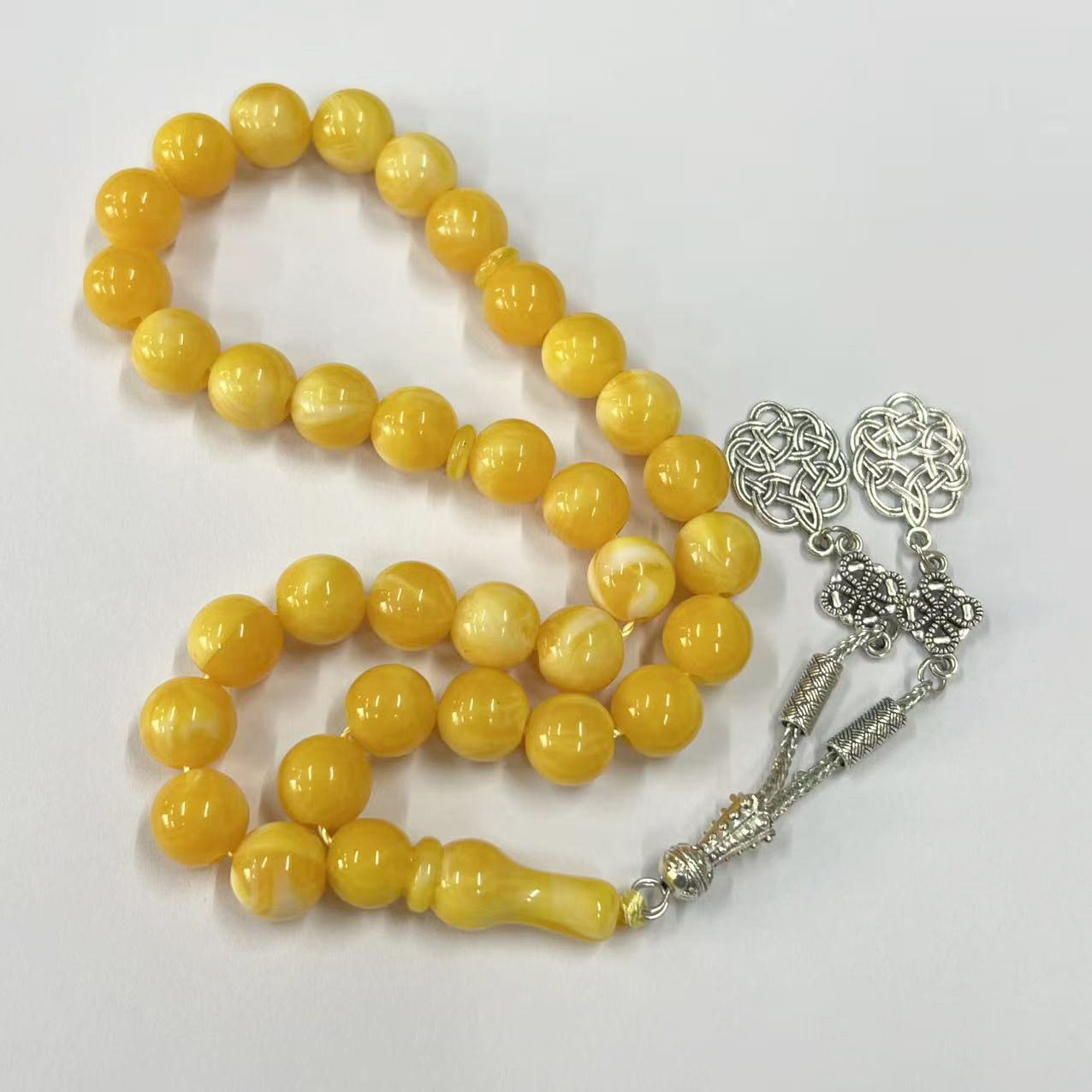 New Handheld Bracelet with 33 Tisbiha Prayer Beads, Middle Eastern Jewelry, Festival Bracelet, Round Beads