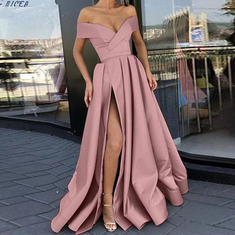 Womens Dress 2025 New Summer Dress Deep V-neck Satin Multi-color Dress 260120 - view 3