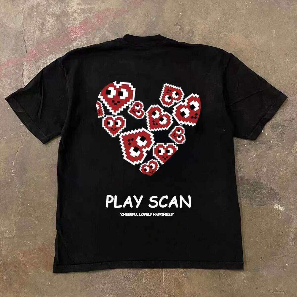 Designer 2026 Light Luxury Round-neck T-shirt, Short-sleeved, Stylish Cool, Made Of Heavy-duty Pure Luxury Cotton, Unisex, New Model With Heart Print,