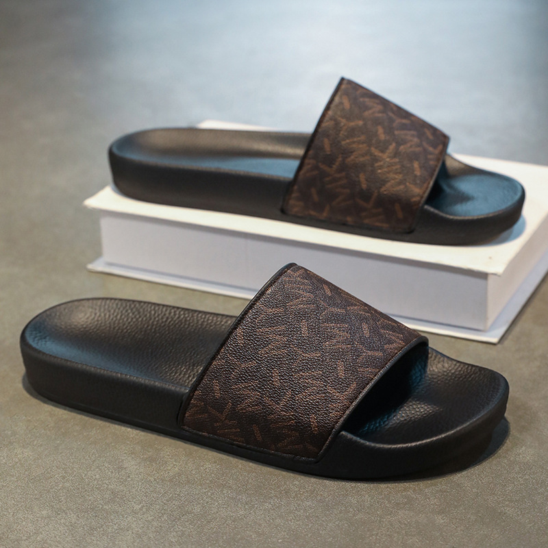 Men Slipper Check Slides for Men Women Sliders Sandals Outdoor leisure Vintage Printing Tartan Slide Slippers Summer Beach Sandals Embossed Slide