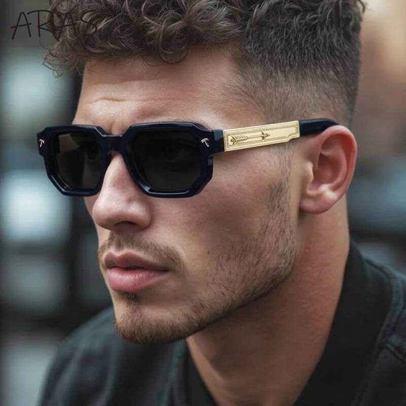 Polarized Square Sunglasses Men 2026 Luxury Brand Vintage Rectangle Sun Glasses Classic Driving Eyewear For Male UV400 Shades