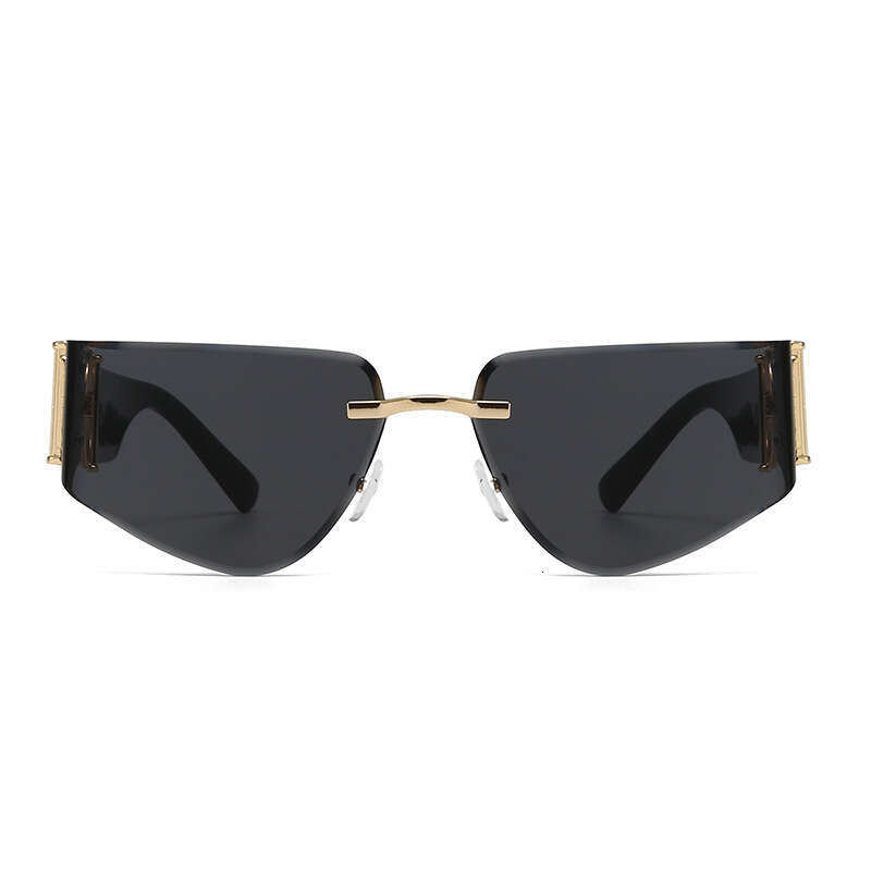 Luxury Brand Designer Sunglasses European And American Style Curved For Women 2025 New High-End Inverted Triangle Beauty Head Accessories Sunglasses