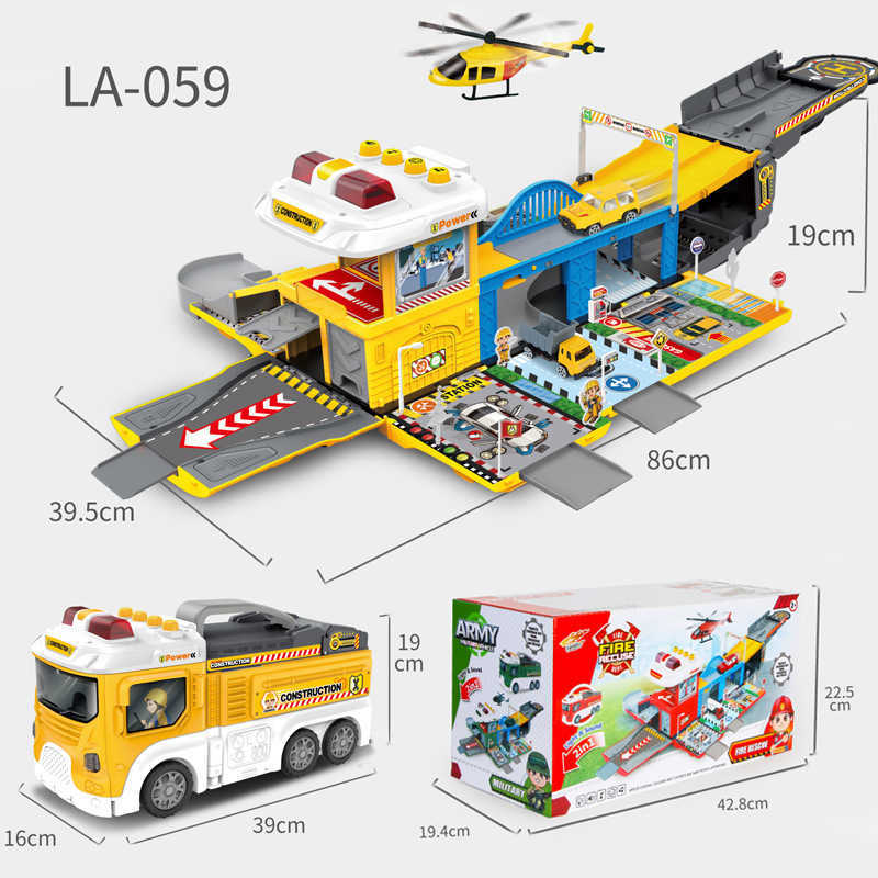 Cartoons Tayo the Little Bus Set Assembled Bus Station Parking Lot Car Runway Model with 2 Mini Tayo Bus X250113