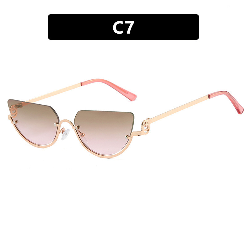 Designer Sunglasses For Women Luxurious Personality Semi-circular Gradient High-definition Lenses, Fashionable High-end Street Outdoor Cycling UV Prot - view 9