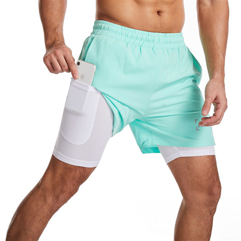 Summer woven doublelayer shorts multicolor stylish and unique trendy sports mens running training breathable 260104